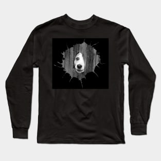 Dog in hole Jack Russell Terrier Long Sleeve T-Shirt